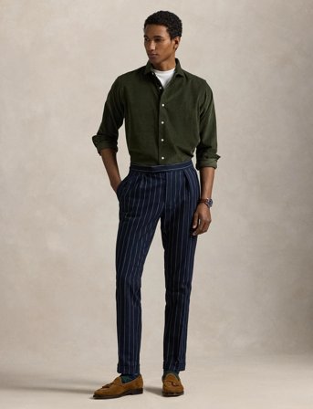 Polo Ralph Lauren Slim Fit Corduroy Shirt - Green - M
