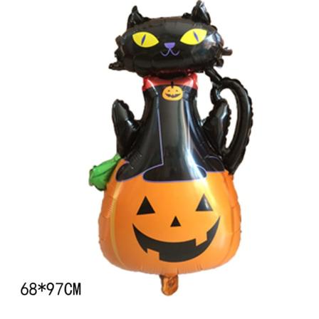 10 stk Halloween balloner Sjov dekoration-græskar sort kat