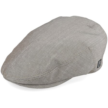 CTH Ericson - Brown snapback Czapka Z Daszkiem - Edward Linen Chambray Brown Flat Cap @ Hatstore