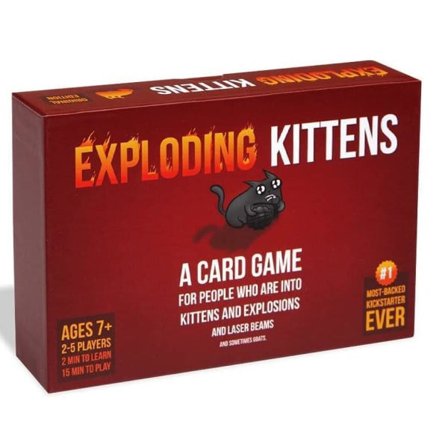Exploding Kittens - Morsomt familiespill med 56 kort