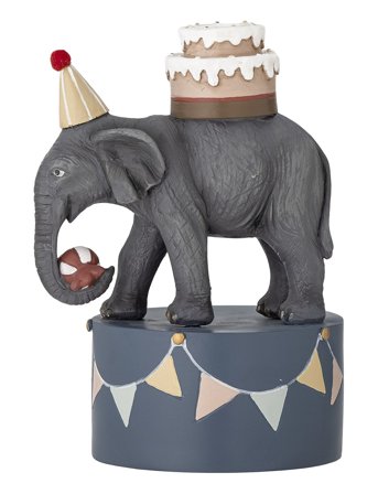 Flor Candlestick, Grey, Polyresin Patterned Bloomingville