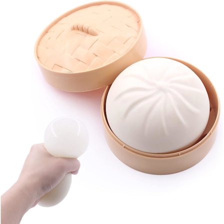 Blød dumpling-formet stressbold, sensorisk legetøj til børn med autisme, stresslegetøj til børn og voksne. (3 stk.)