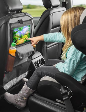 Reer Travelkid Entertain Car Seat Organizer - Grey - ONE SIZE