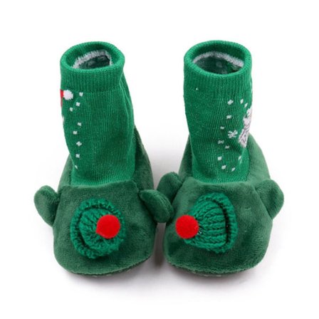 Julesko Newborn Baby Sko GRØNN 13CM