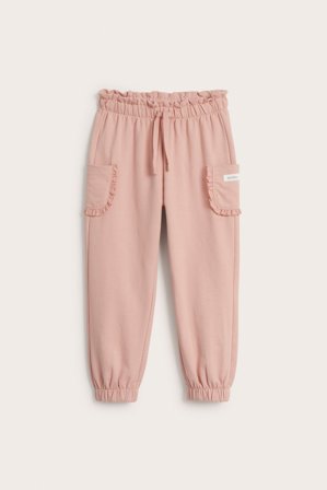 Newbie | Byxor med fickor och spets | Rosa