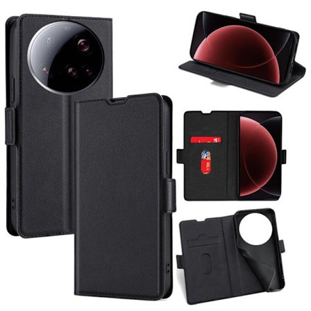 Xiaomi 15 Ultra - Ultra-tunn spänningssidobuckla horisontell flip-läderfodral