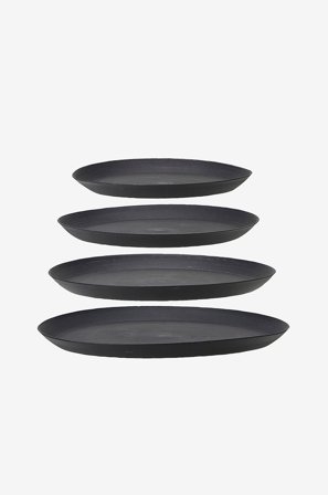 Wikholm Form - Lautanen Majvor S/4 - Musta - Lautaset - - Homeroom