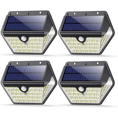 Udendørs solcellelys 150 LED 4-pak 2000mAh 1200LM trådløs