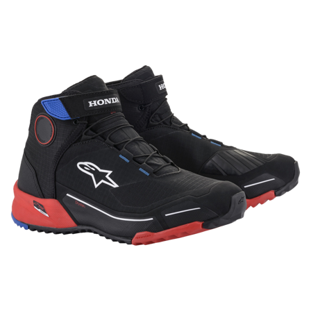 Motorradstiefel Alpinestars Honda CR-X Drystar Riding Schwarz/Rot/Blau 46
