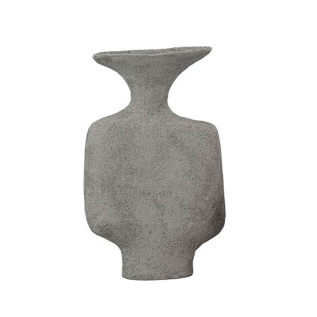 Musta alumiininen maalaismainen maljakko, 18,5x7x29 cm