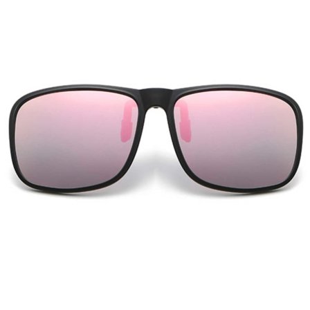 Flip Up solbriller Clip-On rosa speilglass