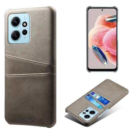 SKALO Xiaomi Redmi Note 12 4G PU-nahkainen Korttikotelo - Harmaa Grey