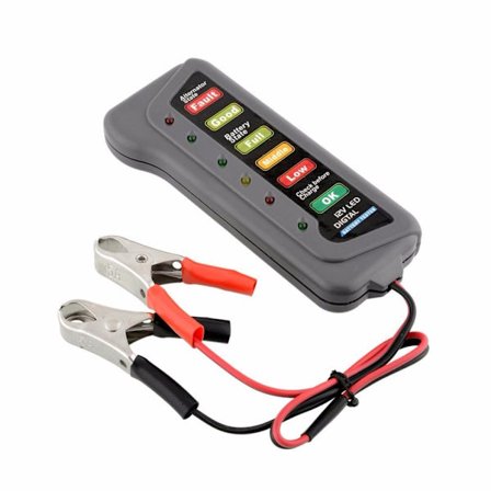Batteritestare 12 V Mini Auto Fordonsdiagnostikverktyg Med 6 LED-lampor