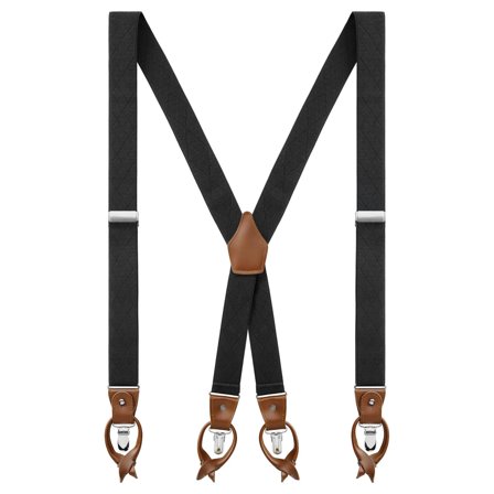 Vexel | Black Diamond-Patterned X-back Suspenders for Men - Clip-on braces & suspenders