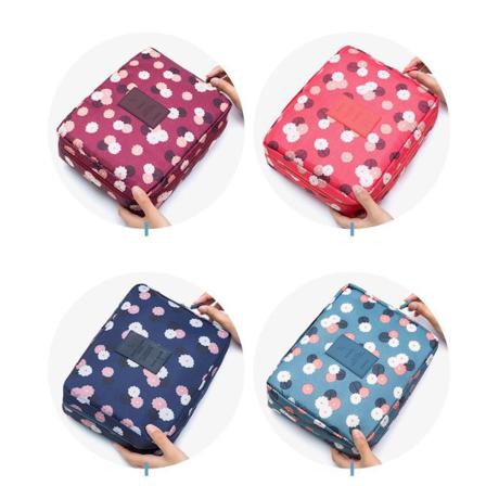 Bärbar Sminkväska Resetvättväska Kvinnor Toalettväska Organizer Navy