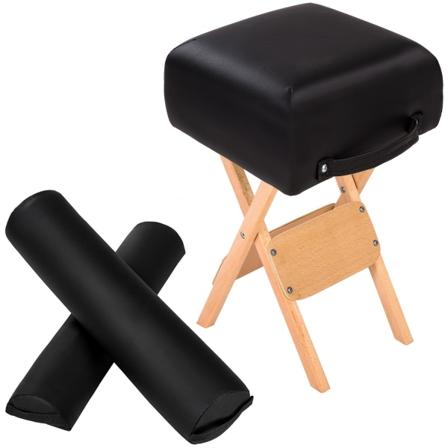 tectake Pall + 2 stödrullar Svart