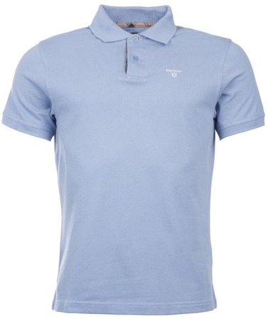 Barbour M's Tartan Pique Polo Shirt Sky Marl - Sommerfavoritter Fra Barbour
