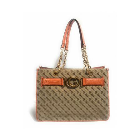 Guess, Handbags Bruin, Dames, Maat:ONE Size,leather,print