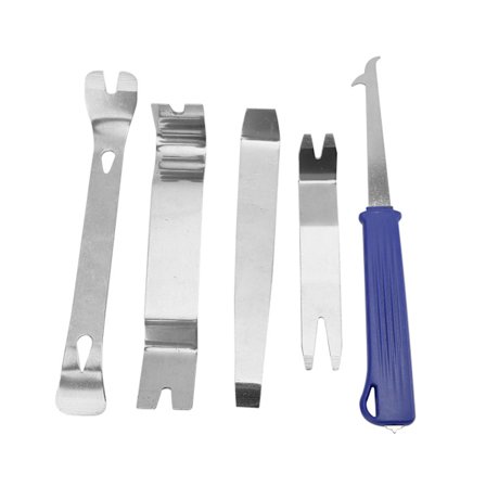 5 stk./sæt Audiofjernelsesværktøjssæt Demonteringsværktøj Pry Bar til Bilbeklædning Radio Dør Instrumentbræt Panel