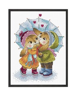 Broderi Kit Maling Kærlige kaniner - M.P Studia