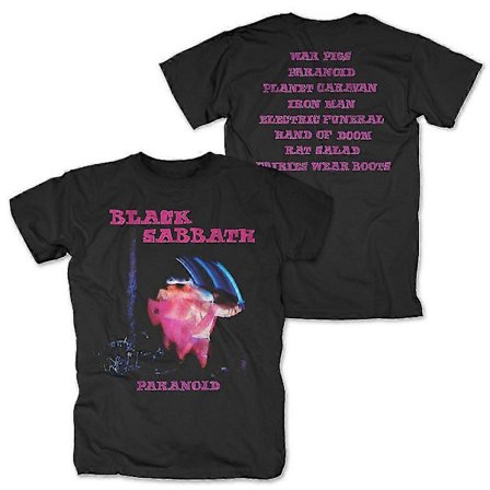 Black Sabbath Paranoid Tracklist T-shirt