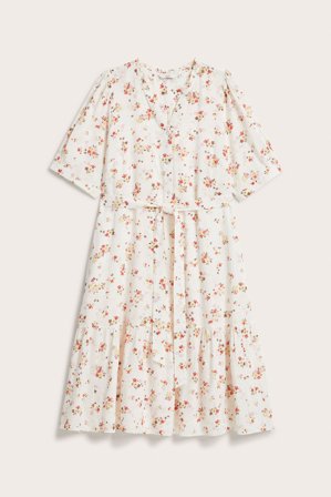 Kappahl | Kuviollinen mekko Luonnonvalkoinen 3XL | Luonnonvalkoinen