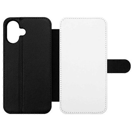 För iPhone 16 Plus Skal PU Läder Sublimering Blankt Smart Telefonskal med Korthållare