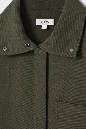 COS Oversize'owa Szmizjerka Z Mieszanki Z Wełną in Brązowy