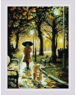 Broderikit Billede Night Park - Riolis