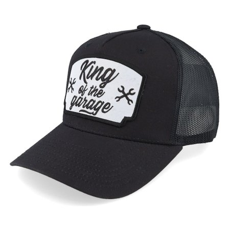 Iconic - Preto trucker Boné - King Of The Garage Black A-frame Trucker @ Hatstore