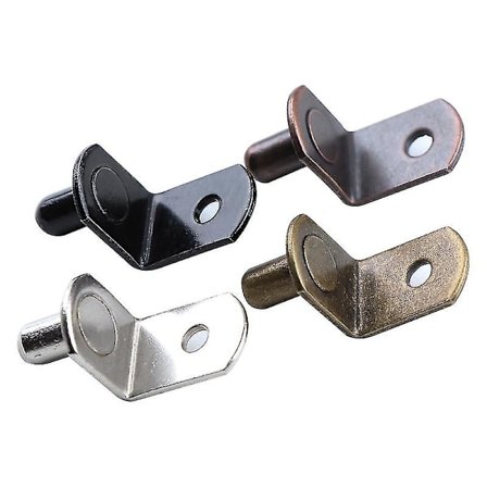 20 stk. 6mm Hyldeunderstøtningsben, metal Hyldeunderstøtningsben, hyldebeslag til køkkenskabe, sølv