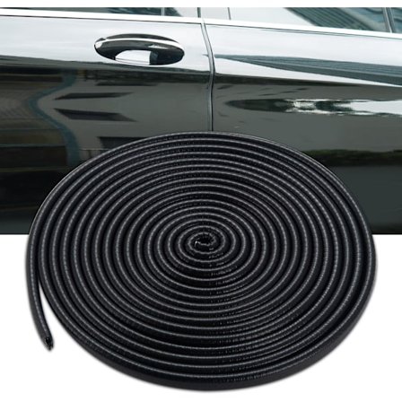 Bil Dørkant Beskytter, U-formet Gummi Bil Trim Bil Beskyttere(5M, Sort)