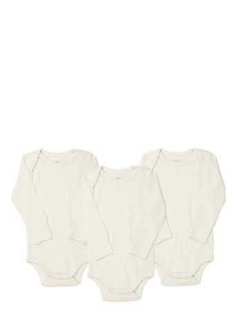 3 Pack Rib Jersey Long Sleeve Body Bodies Long-sleeved Creme Copenhagen Colors