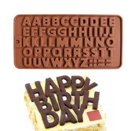 Sjokoladeform, Bokstaver, Alfabet - Isform, Pralineform Brun
