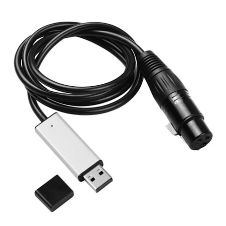 USB - DMX-liitäntäsovitin - LED DMX512 Tietokone PC Lava-valaistuksen ohjain Himmennin