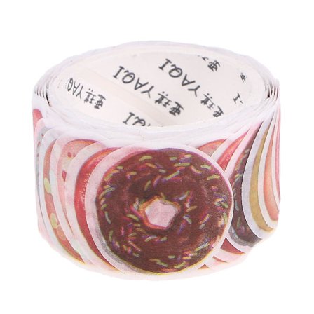 1 st Donut Present Washi Tape Dekoration Washi Tape Cartoon Present Klistermärke (3.5X2cm)