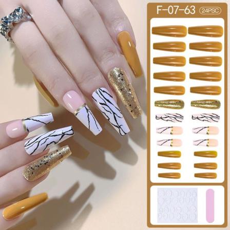 24st Extra Lång Kista Ballerina Falsklim Nails Art Akryl