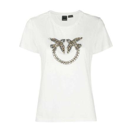 Pinko, T-Shirts Wit, Dames, Maat:S