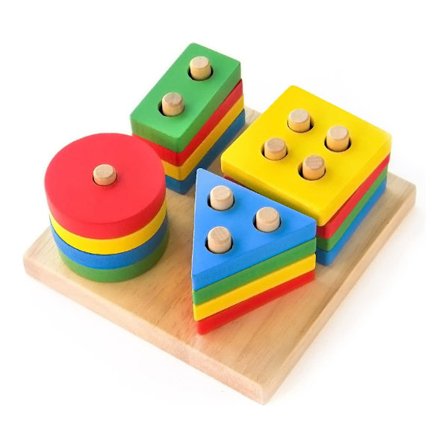 Montessori Treleksaksett i Tre for Barn