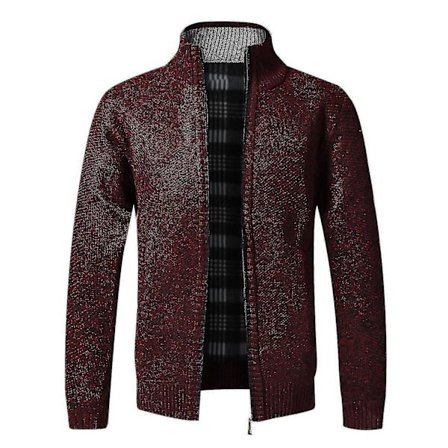 Höst Vinter Varm Kofta Herr Fleece Dragkedja Tröjor Jackor Herr Sl