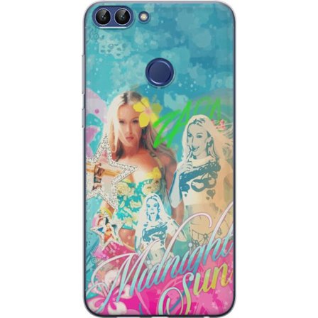 Yhteensopiva Puhelinkuori Huawei P smart Seikkailumaailma Steve, Creeper ja eläimillä värikkäässä palikkagrafiikassa