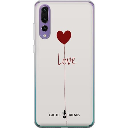 Kompatibel Mobilcover til Huawei Huawei P20 Pro Cactus and Friends - Love Balloon Minimal