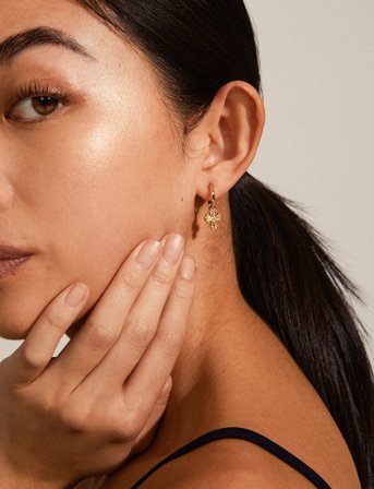 Pilgrim Dagmar Recycled Huggie Hoop Earrings - Gold - ONE SIZE