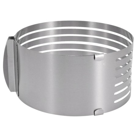 Kage Ring Skærer i Rustfrit Stål, 6 Lag Justerbar Kage Skærer, Kage Skærer Ring