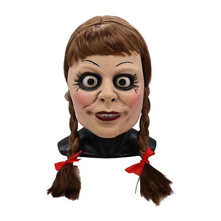 Annabelle Fullmaske Langt Hår Horror Cosplay Fancy Dress Kostyme Rekvisitt