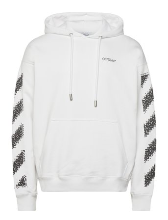 Off-White Pixel Diag Skate Hoodie - White - L