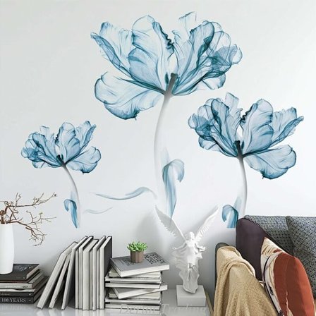 Veggklistremerker og veggmalerier Hjemmedekor Stue Blomster Veggklistremerke