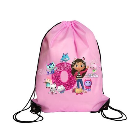 Gabby Dollhouse Girl Dragsko Sport Vattentät Ryggsäck Bunt Ficka Terylene Basketväska Tecknad Anime Födelsedagspresent