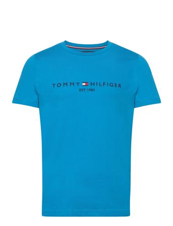 Tommy Logo Tee T-shirts Short-sleeved Blå Tommy Hilfiger*Betinget Tilbud