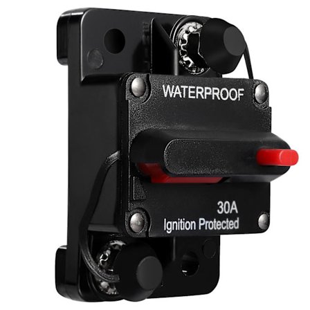 Iplusmile 12v~36v Kretsbryter Sikring Inverter For Auto Truck Rv Marine Trailer Manuell Gjenoppretting Vanntett Strømkretsbryter (30a)